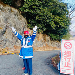 兵庫県三田市　工事現場・交通規制　工事現場での警備業務・交通誘導